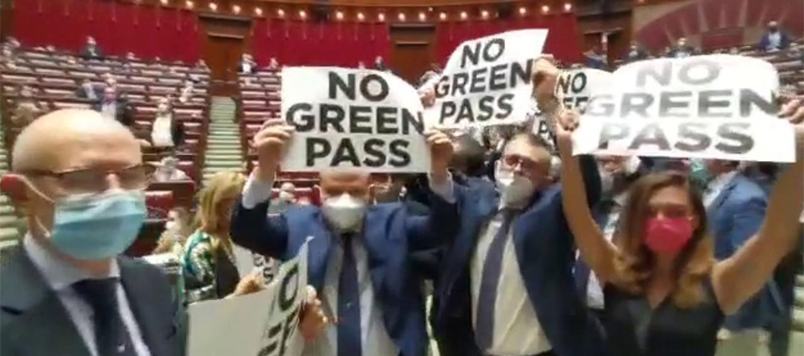 Protesta GreenPass Fratelli d'Italia